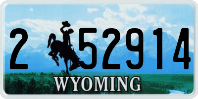 WY license plate 252914