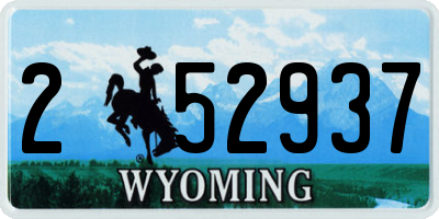 WY license plate 252937