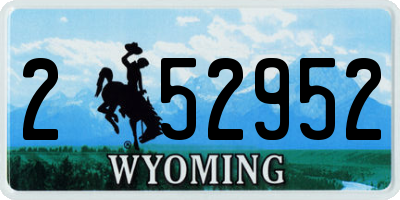WY license plate 252952