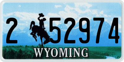 WY license plate 252974