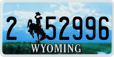 WY license plate 252996
