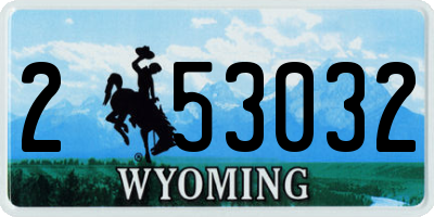 WY license plate 253032