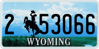 WY license plate 253066