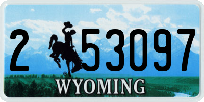 WY license plate 253097