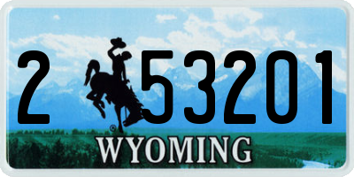 WY license plate 253201