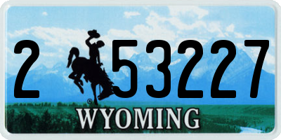 WY license plate 253227