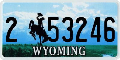 WY license plate 253246
