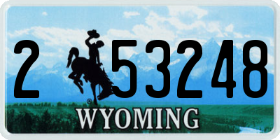 WY license plate 253248