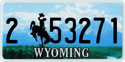 WY license plate 253271