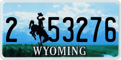 WY license plate 253276