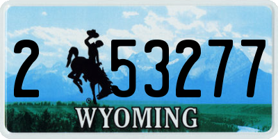 WY license plate 253277