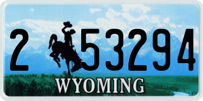 WY license plate 253294