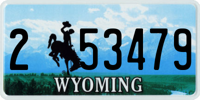 WY license plate 253479