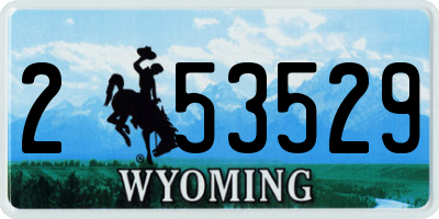 WY license plate 253529