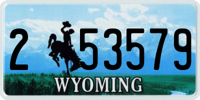 WY license plate 253579