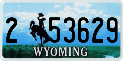 WY license plate 253629