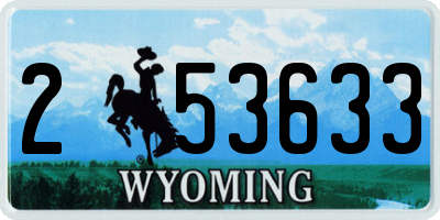 WY license plate 253633