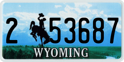WY license plate 253687