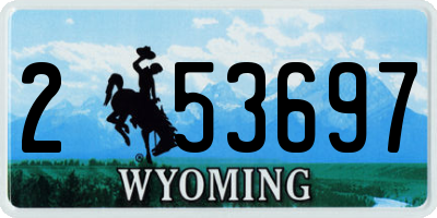 WY license plate 253697