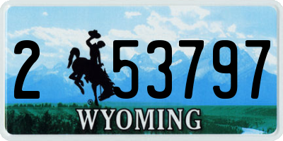 WY license plate 253797