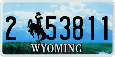 WY license plate 253811