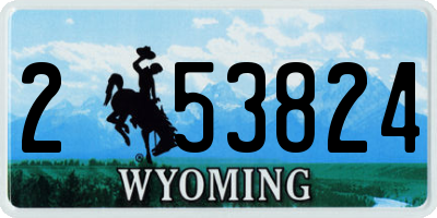 WY license plate 253824