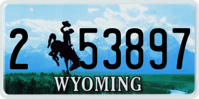 WY license plate 253897