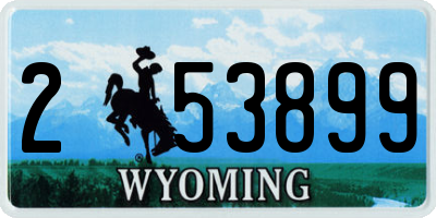 WY license plate 253899