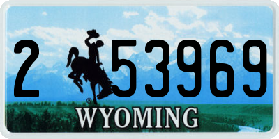 WY license plate 253969