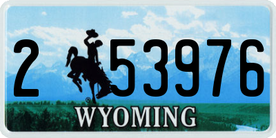 WY license plate 253976