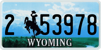 WY license plate 253978