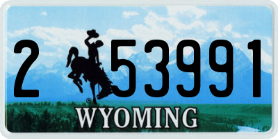 WY license plate 253991