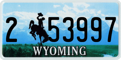 WY license plate 253997