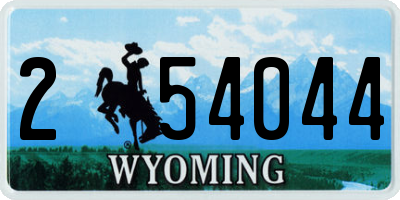 WY license plate 254044