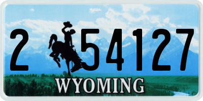 WY license plate 254127