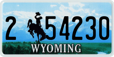 WY license plate 254230