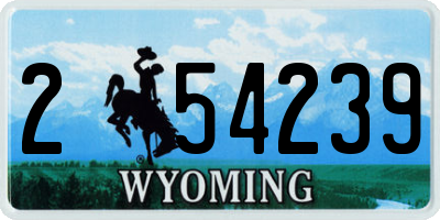 WY license plate 254239
