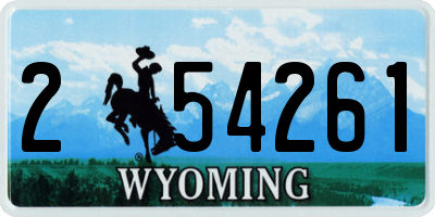 WY license plate 254261