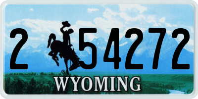 WY license plate 254272