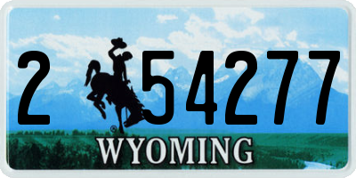 WY license plate 254277
