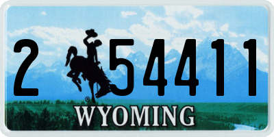 WY license plate 254411