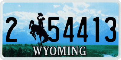 WY license plate 254413