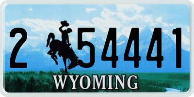 WY license plate 254441