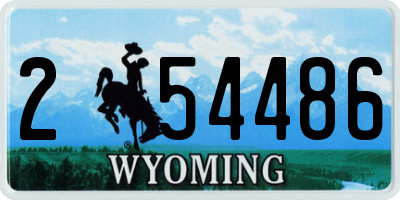 WY license plate 254486