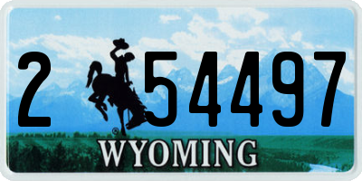 WY license plate 254497