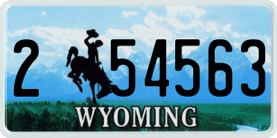 WY license plate 254563
