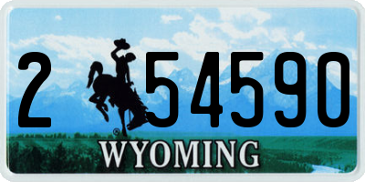 WY license plate 254590
