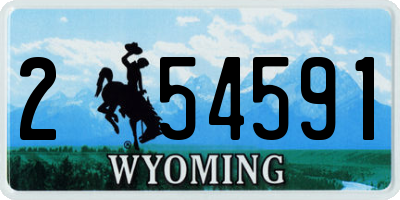 WY license plate 254591