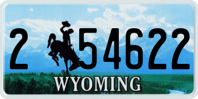 WY license plate 254622