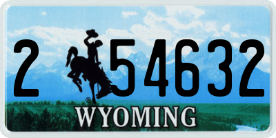 WY license plate 254632